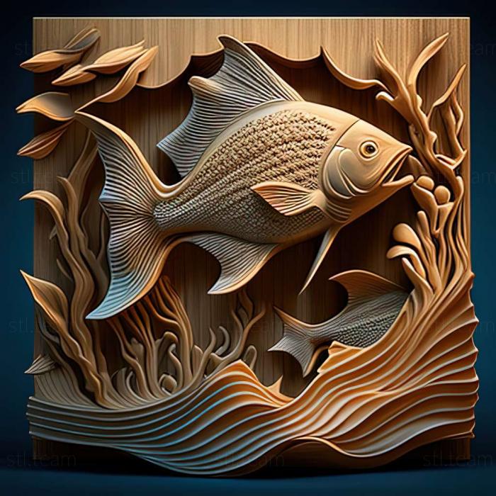 3D model Viviparous aquarium fish fish (STL)